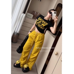BỘ ÁO CHỮ QUẦN SUÔNG VÀNG NỮ(XẢ 99k)