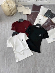 SET 3 ÁO ZIP NỮ CỔ TRÒN THÊU M.K CỘC TAY NỮ SẴN (SALE 125k)