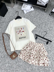 SET ÁO PHÔNG NỮ MIX CV CHẤM BI XOÈ (Xả 89k)