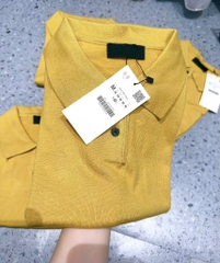 ÁO LEN POLO VÀNG CỘC TAY NỮ