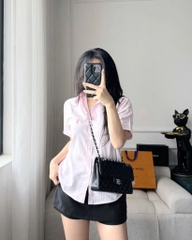 ÁO SƠ MI NỮ CỘC TAY POLO THÊU NGỰA SẴN (SALE 55k)