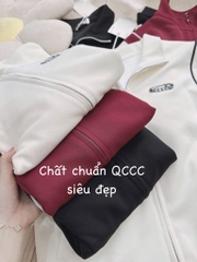 ÁO KHOÁC NỈ NỮ EMIS PHỐI VIỀN VAI THU ĐÔNG SẴN