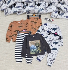 SET 3 BỘ DÀI TAY KHỦNG LONG BÉ TRAI