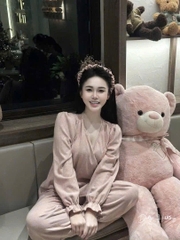 SET BỘ DÀI LEN THỎ HỒNG NỮ THU ĐÔNG SẴN (SALE 135k)