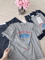 SET QUẦN JEANS NẮP TÚI ÁO KẺ NỮ SẴN