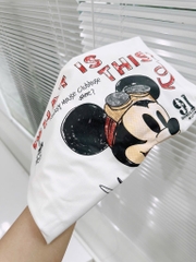 ÁO PHÔNG DISNEY TRẮNG CỘC TAY NỮ SẴN