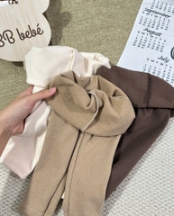 SET 3 QUẦN DÀI LEGGING LÓT LÔNG NÂU BE ĐẬM NHẠT BÉ TRAI BÉ GÁI SẴN