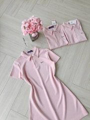 VÁY POLO UMI HỒNG PASTEL NỮ SẴN( xả 105k )