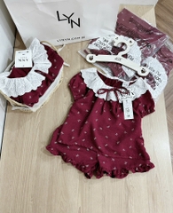 SET BÈO CHẤT ĐŨI ĐỎ ĐẬM BÉ GÁI (SALE 62k)