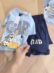 BỘ CHÓ CỨU HỘ G.A.P XANH TRỜI QUẦN SHORT XANH THAN CHO BÉ TRAI SẴN