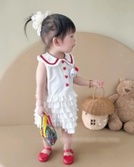 VÁY POLO BÉ GÁI PHỐI BÈO TẦNG SẴN