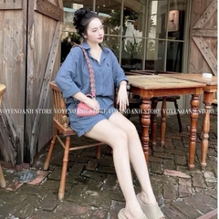 SET KẺ QUẦN 2 LỚP XẺ GẤU NỮ