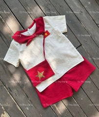 BỘ CONSET CỜ ĐỎ SAO VÀNG BÉ TRAI BÉ GÁI