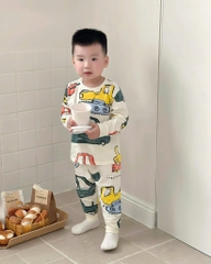 SET BỘ DÀI HOẠ TIẾT Ô TÔ MÁY XÚC BÉ TRAI