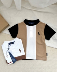 SET 2 ÁO POLO THÊU NGỰC PHỐI MÀU BÉ TRAI SẴN (XẢ 49k)