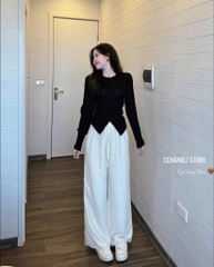 ÁO DÀI TAY BASIC VẠT TÔM NỮ THU ĐÔNG (XẢ 39k)