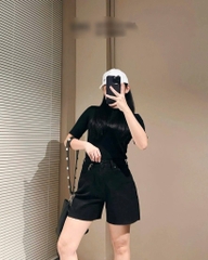 QUẦN SOOC BÒ NỮ ĐEN TUỒN NHÀ MÁY SẴN (SALE 109k)