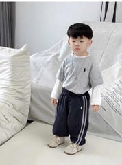 SÉT  3  QUẦN NỈ GIÓ BO GẤU THÊU NGỰA  CHO BÉ SIÊU THOẢI MÁI CHO BÉ VẬN ĐỘNG