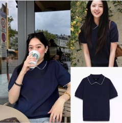 ÁO POLO DỆT VIỀN REN ZARA NỮ