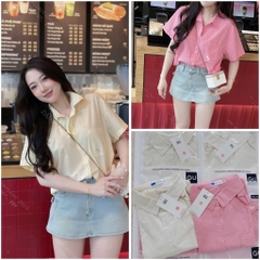 ÁO SƠ MI CÀI SAU 2 MÀU TÚI TRƯỚC NỮ (SALE 75k)
