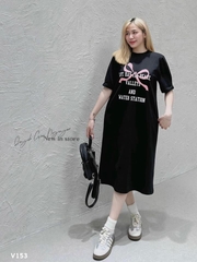ĐẦM SUÔNG XINH XẮN IN NƠ (xả 59K)