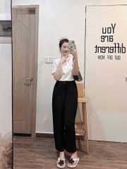 QUẦN BAGGY SUÔNG TÚI TRƯỚC NỮ SẴN (SALE 65k)