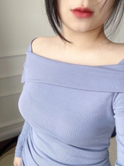 VÁY ZIP TRỄ VAI DÀI TAY VẠT CHÉO(xả 79k)