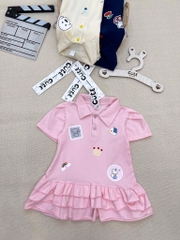 VÁY POLO CỔ BẺ 3 TẦNG HÀN QUỐC CHO BÉ GÁI