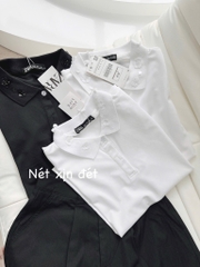 SET POLO ĐÍNH HOA MIX SHORT LI TRƯỚC NỮ SẴN