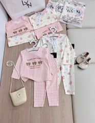 SET 2 BỘ GẤU CARO DÀI BÉ GÁI SẴN