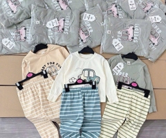 SET 3 BỘ DÀI TAY TONE BE CAM XANH BÉ TRAI