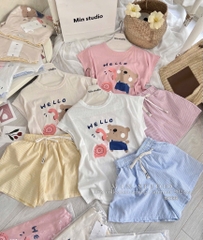 SET ÁO COTTON GIẤY QUẦN THÔ MỀM 3 MÀU NỮ