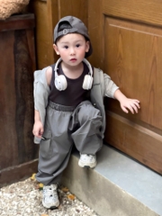 SET 3 QUẦN DÀI GIÓ TÚI HỘP ĐEN BE XÁM BÉ TRAI SẴN