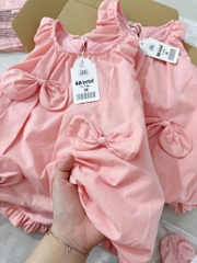 VÁY HỒNG ĐÍNH NƠ BÉ GÁI