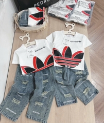 SET QUẦN JEAN BASKETBALL RÁCH BÉ TRAI