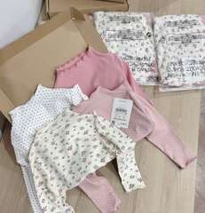 SET 4 ÁO ZIP GIỮ NHIỆT DÀI TAY BÉ GÁI