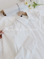 SƠ MI CỔ LỆCH TAY BỒNG (xả 55K)
