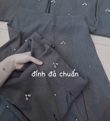 CHÂN VÁY XẾP LI ĐÍNH ĐÁ NỮ SẴN(XẢ 65k)