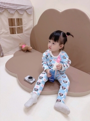 SET 2 BỘ DÀI MÈO NƠ HỒNG XANH BÉ GÁI SẴN