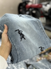 JEAN ỐNG SUÔNG THÊU YSL XANH(sale 85k)