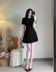 VÁY ĐEN XẾP LI PHỐI LI NỮ SẴN