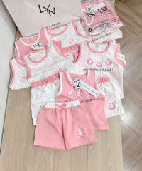 SET 3 BỘ BA LỖ TONE HỒNG BÉ GÁI SẴN (SALE 119k)