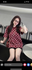 ÁO PHÔNG G.C ĐỎ ĐEN TRẮNG NỮ
