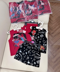 SET 2 BỘ BA LỖ NGƯỜI NHỆN ĐEN ĐỎ BÉ TRAI SẴN (xả 80k)