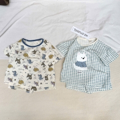SET 2 BỘ KẺ XANH + BỘ ĐỘNG VẬT BÉ TRAI BÉ GÁI