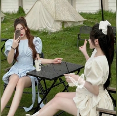 VÁY CHUN EO TAY BỒNG NỮ (Xả 89k)