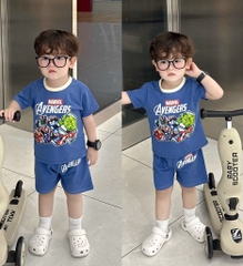 SET 2 BỘ CỘC TAY AVENGERS TONE XANH DƯƠNG BÉ TRAI
