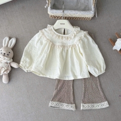 SÉT DÀI ÁO BABYDOLL QUẦN REN BÉ GÁI