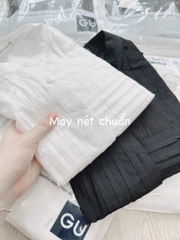 ÁO SƠ MI GU LI CỔ TẦU TAY LỠ NỮ (SẴN TRẮNG)(XẢ 89k)