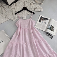 VÁY 2S MAXI KẺ SIU HOT (Xả 60k)